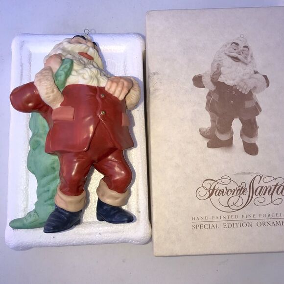 1987 Favorite Santa ~ Hand Painted Porcelain ~ Hallmark Special Edition - Picture 1 of 10